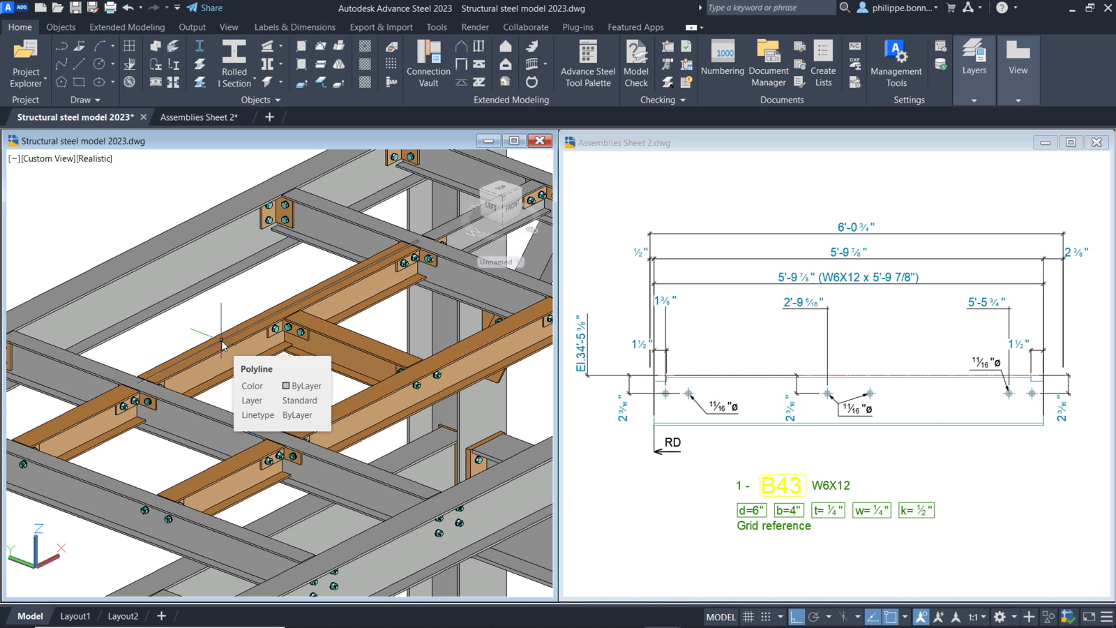 Autodesk Advance Steel 2023 | Update und neue Funktionen