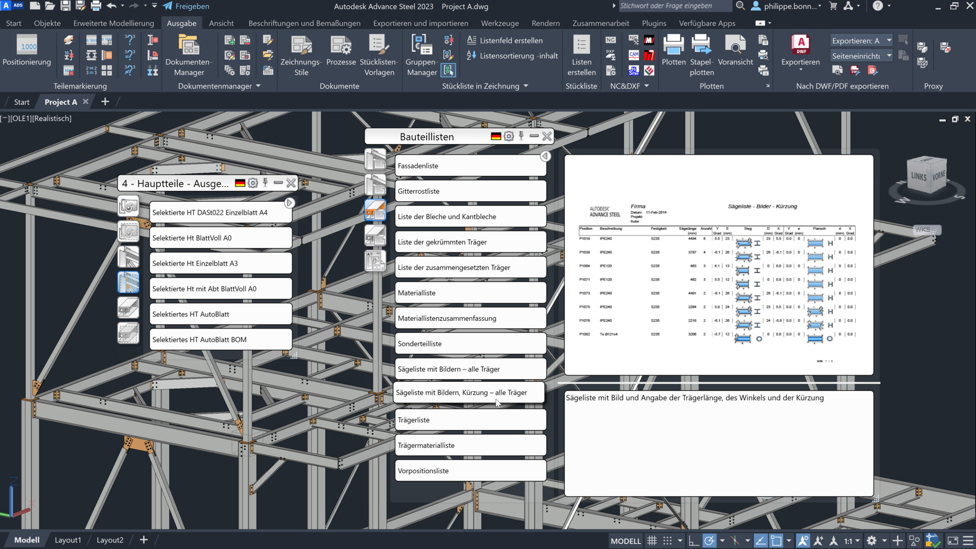 Autodesk Advance Steel 2023 | Update und neue Funktionen
