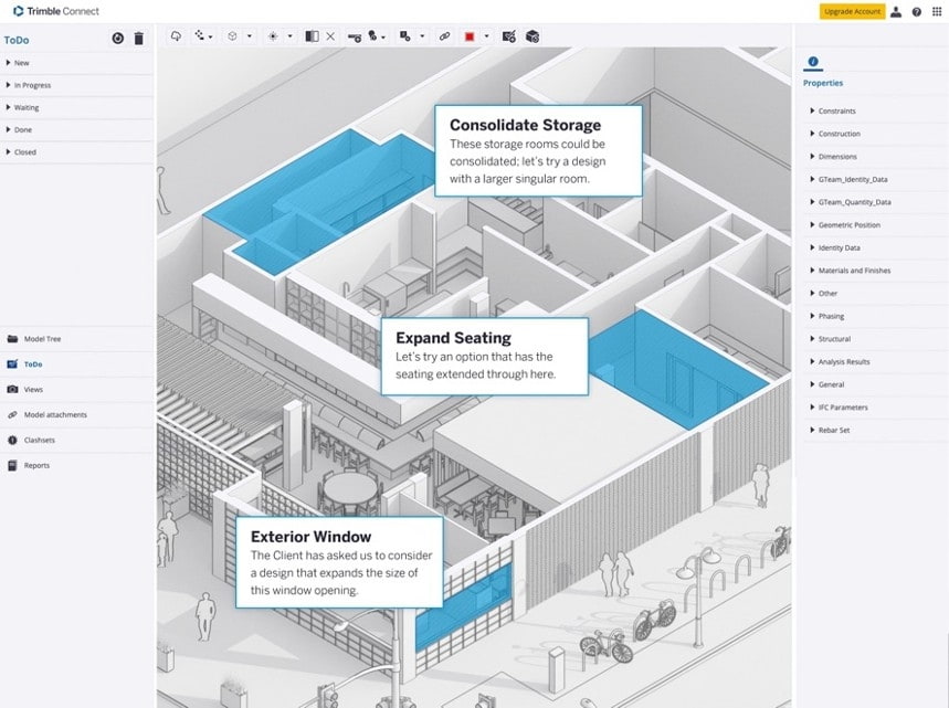 Trimble Connect macht Kollisionen zwischen Gewerken sofort sichtbar